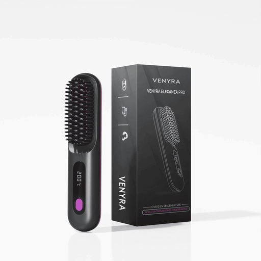 VENYRA ELEGANZA PRO - Brosse Lissante Chauffante Professionnelle