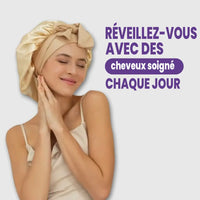 Venyra Nocta – Bonnet Rose en soie cheveux, soin protecteur nocturne